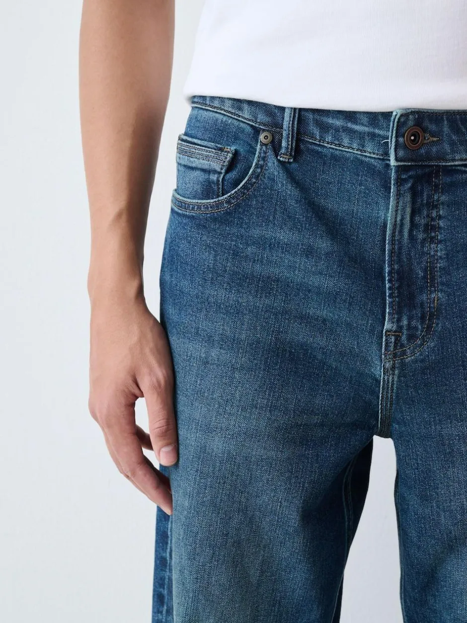 Next Relaxed Fit Authentic Stretch Denim Jeans Mid Blue Discount