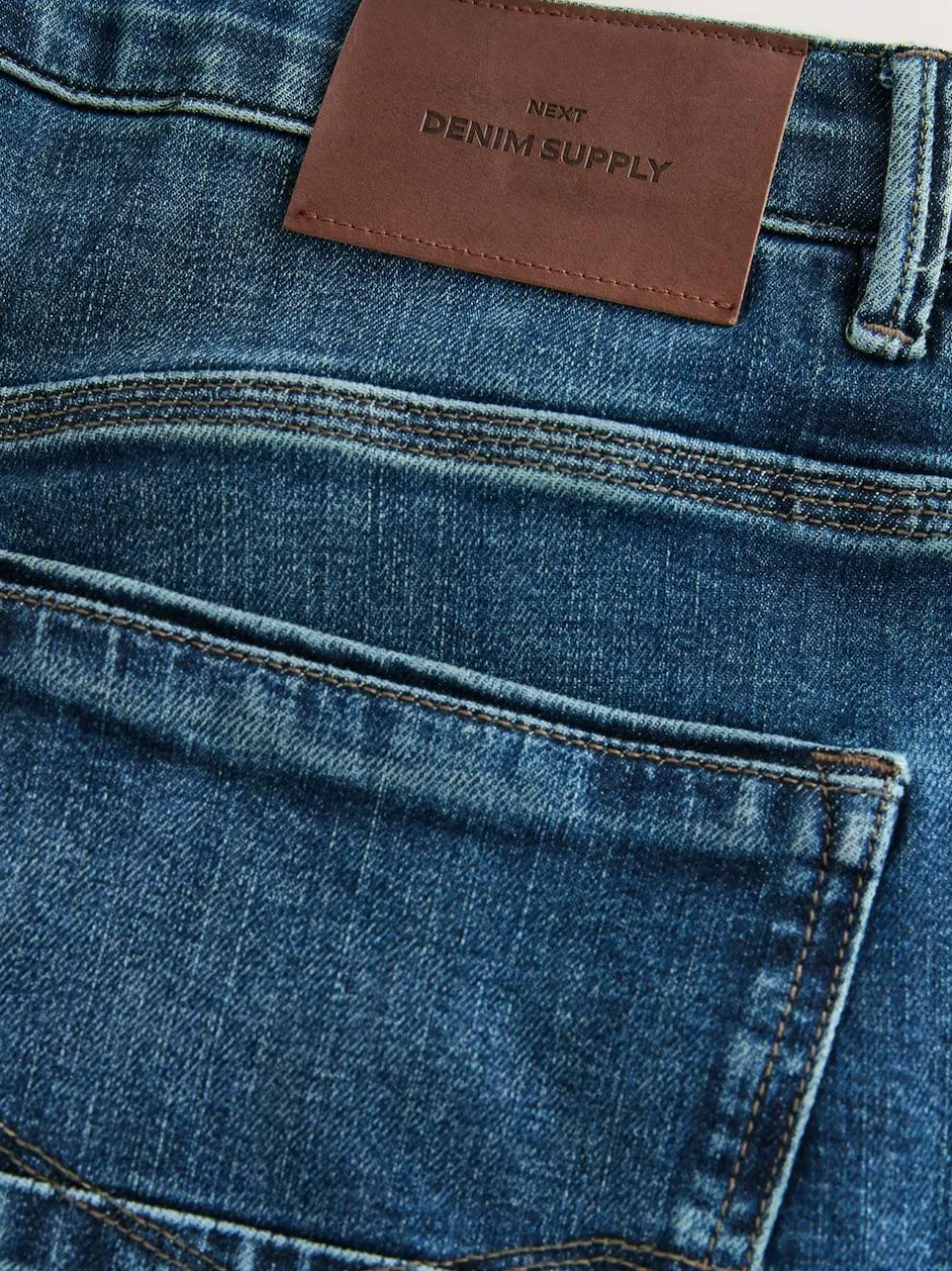 Next Relaxed Fit Authentic Stretch Denim Jeans Mid Blue Discount