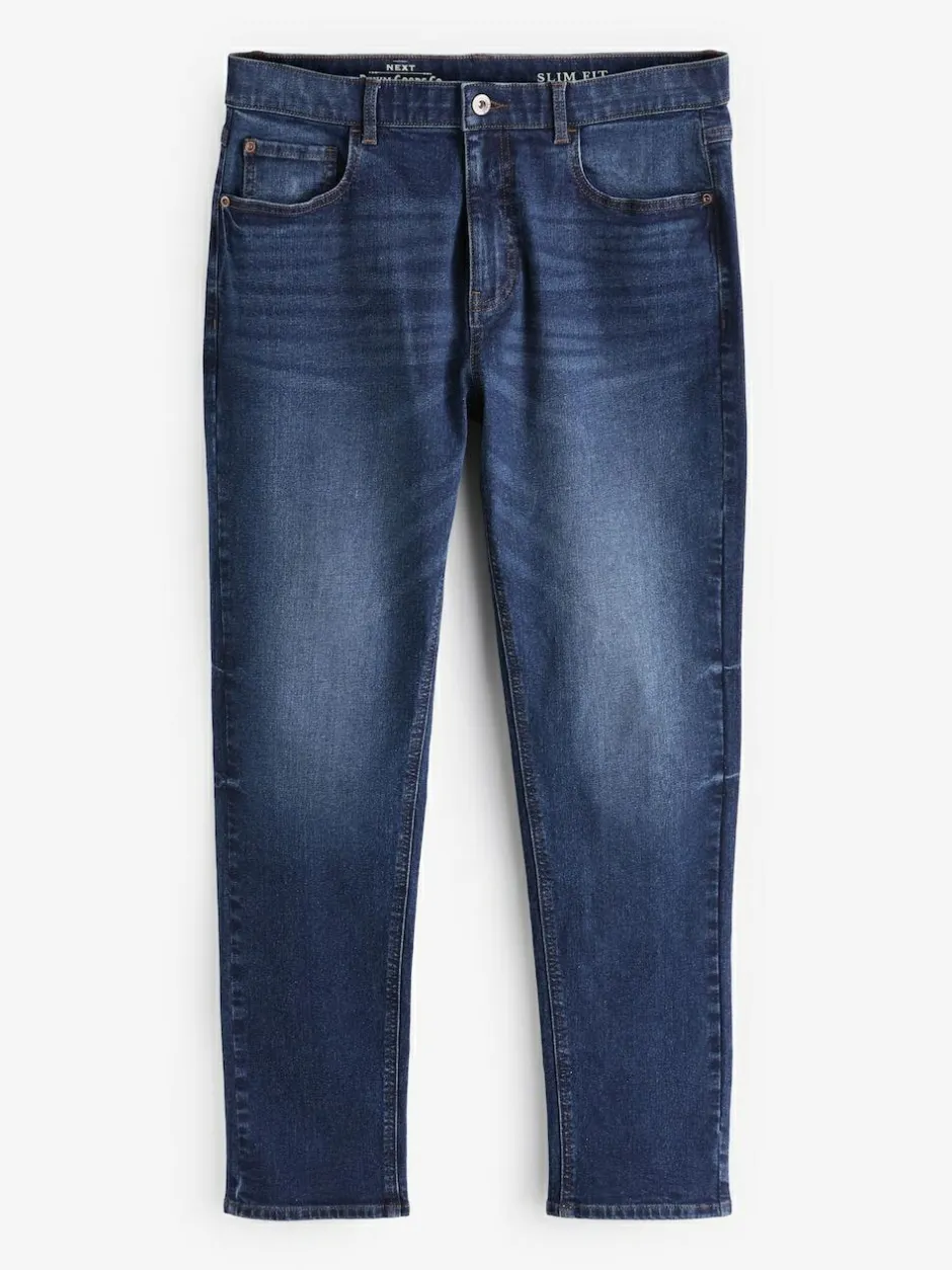 Next Mid Blue Slim Fit Essential Stretch Jeans Hot