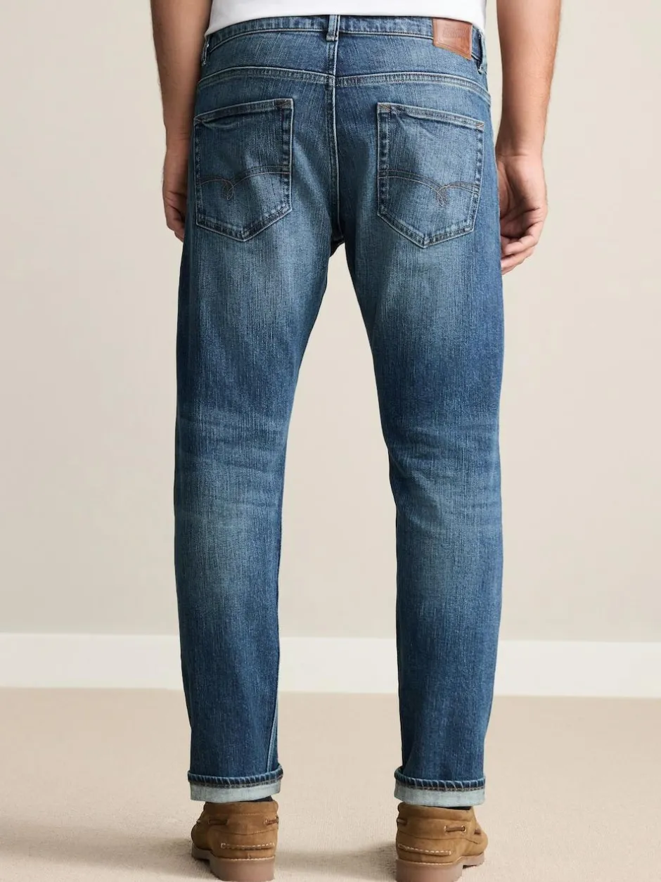 Next Slim Fit Signature Selvedge Denim Jeans Mid Blue Discount