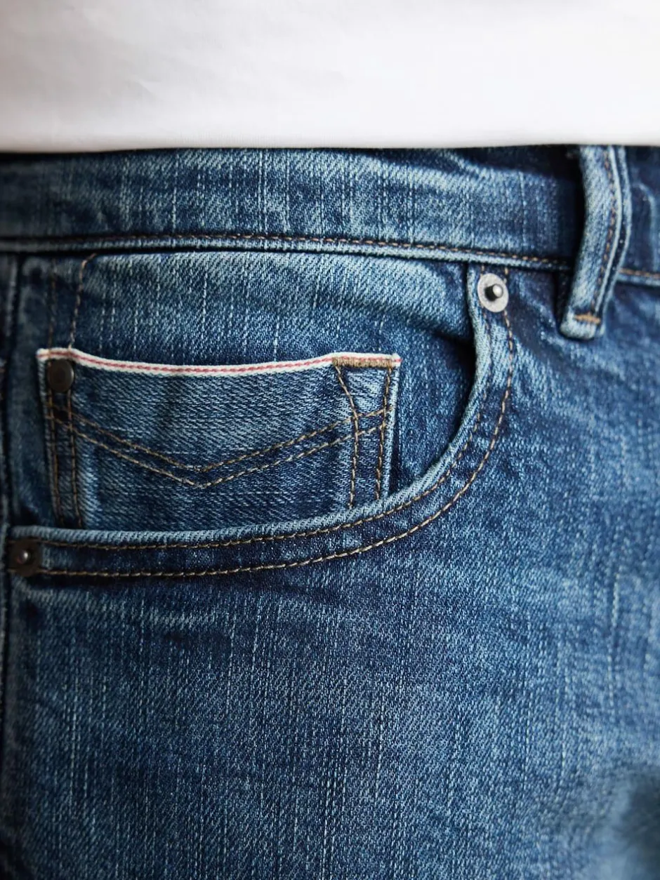 Next Slim Fit Signature Selvedge Denim Jeans Mid Blue Discount