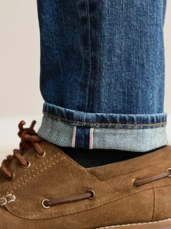 Next Slim Fit Signature Selvedge Denim Jeans Mid Blue Discount