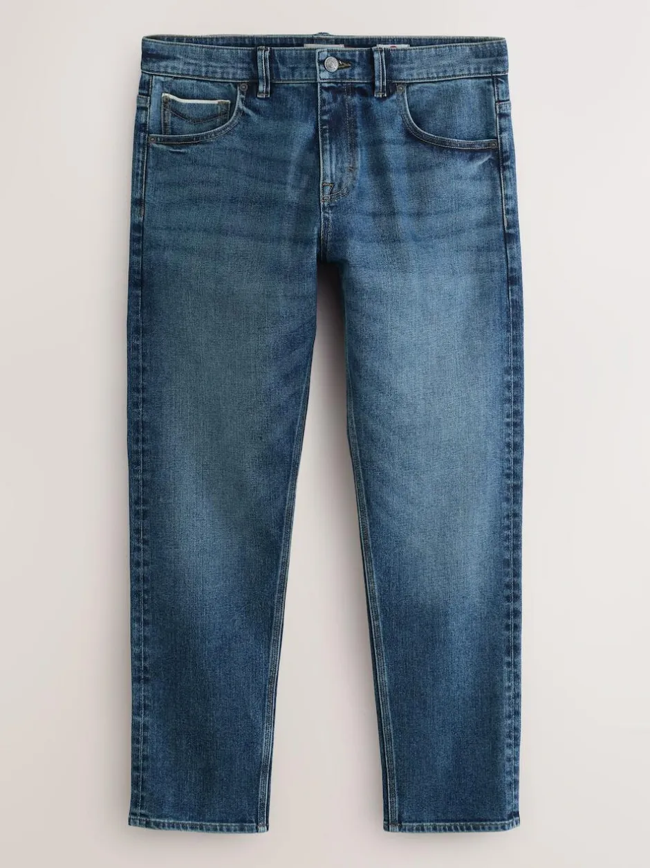 Next Slim Fit Signature Selvedge Denim Jeans Mid Blue Discount