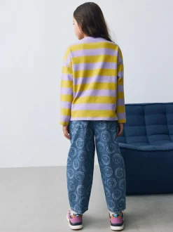 Next Mid Blue SmileyWorld® Pullon Barrel Jeans (3-16yrs)