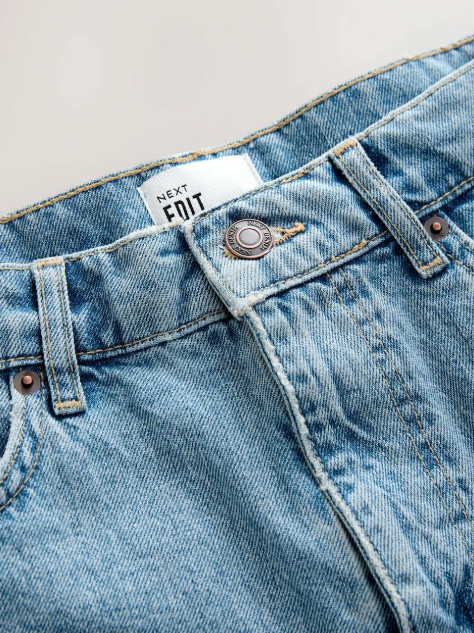 Next Edit Jort Denim Shorts Mid Blue Wash Outlet