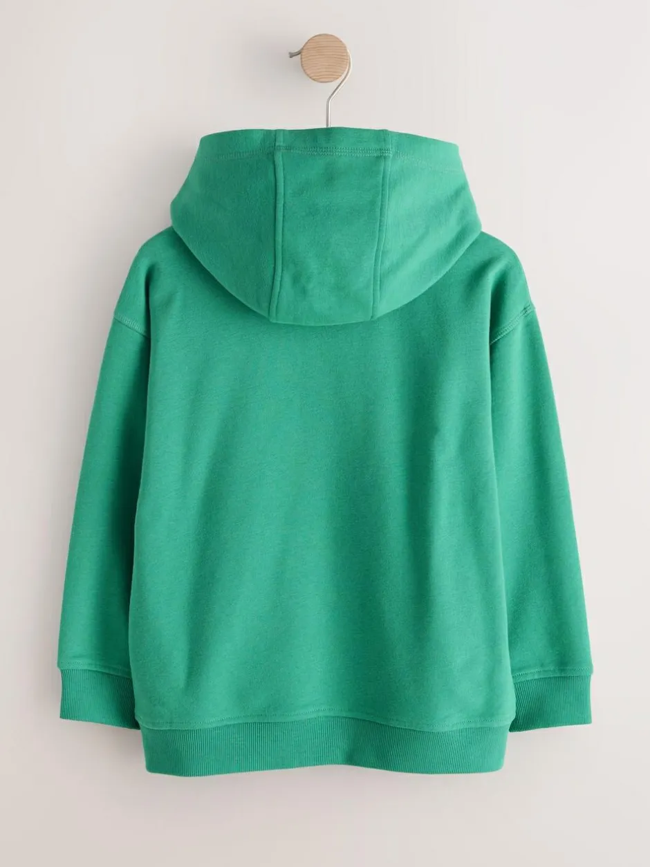 Next Mid Green Skull Sign Off Hoodie (3-16yrs) Outlet