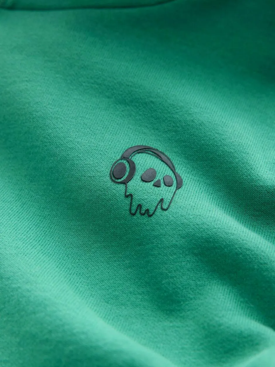 Next Mid Green Skull Sign Off Hoodie (3-16yrs) Outlet