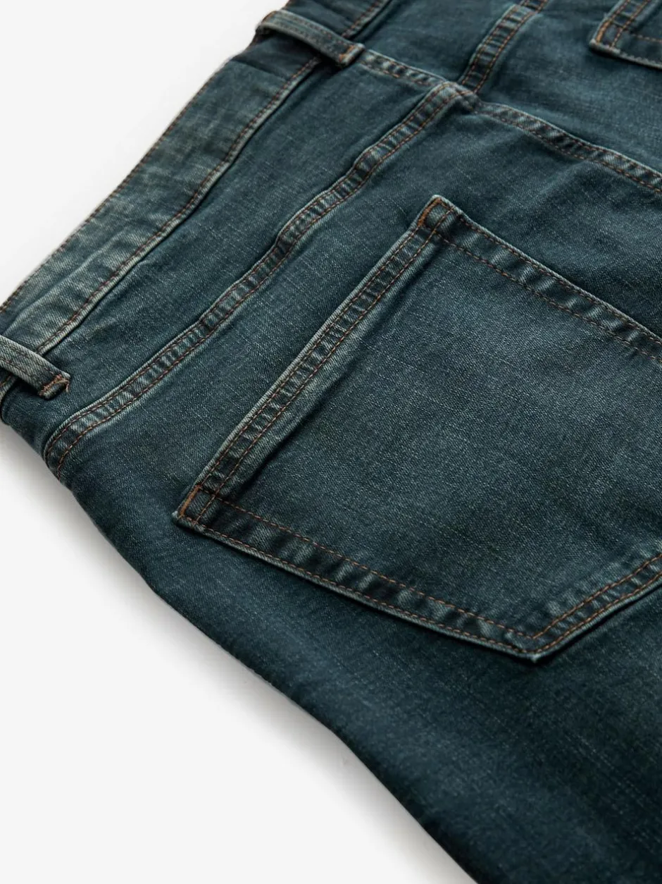 Next Straight Fit Authentic Stretch Denim Jeans Mid Tint