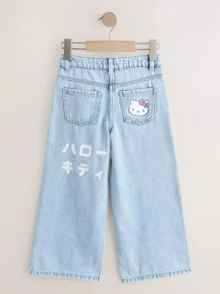 Next Mid Wash Hello Kitty Wide Leg Jeans (3-16yrs) Outlet