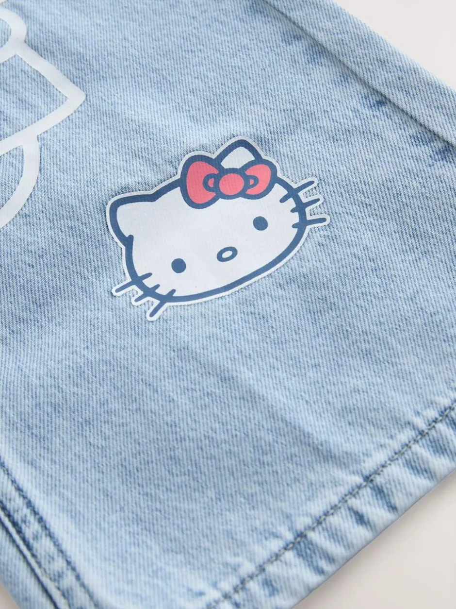 Next Mid Wash Hello Kitty Wide Leg Jeans (3-16yrs) Outlet