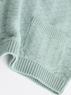 Next Baby Textured Knitted 100% Cotton Jumper and Leggings Set (0mths-3yrs) Mineral Online