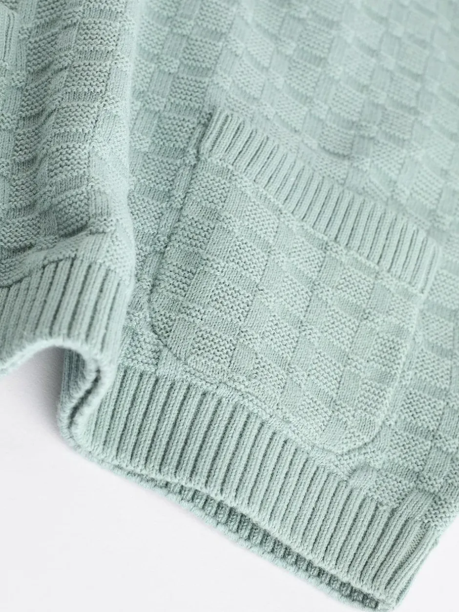 Next Baby Textured Knitted 100% Cotton Jumper and Leggings Set (0mths-3yrs) Mineral Online