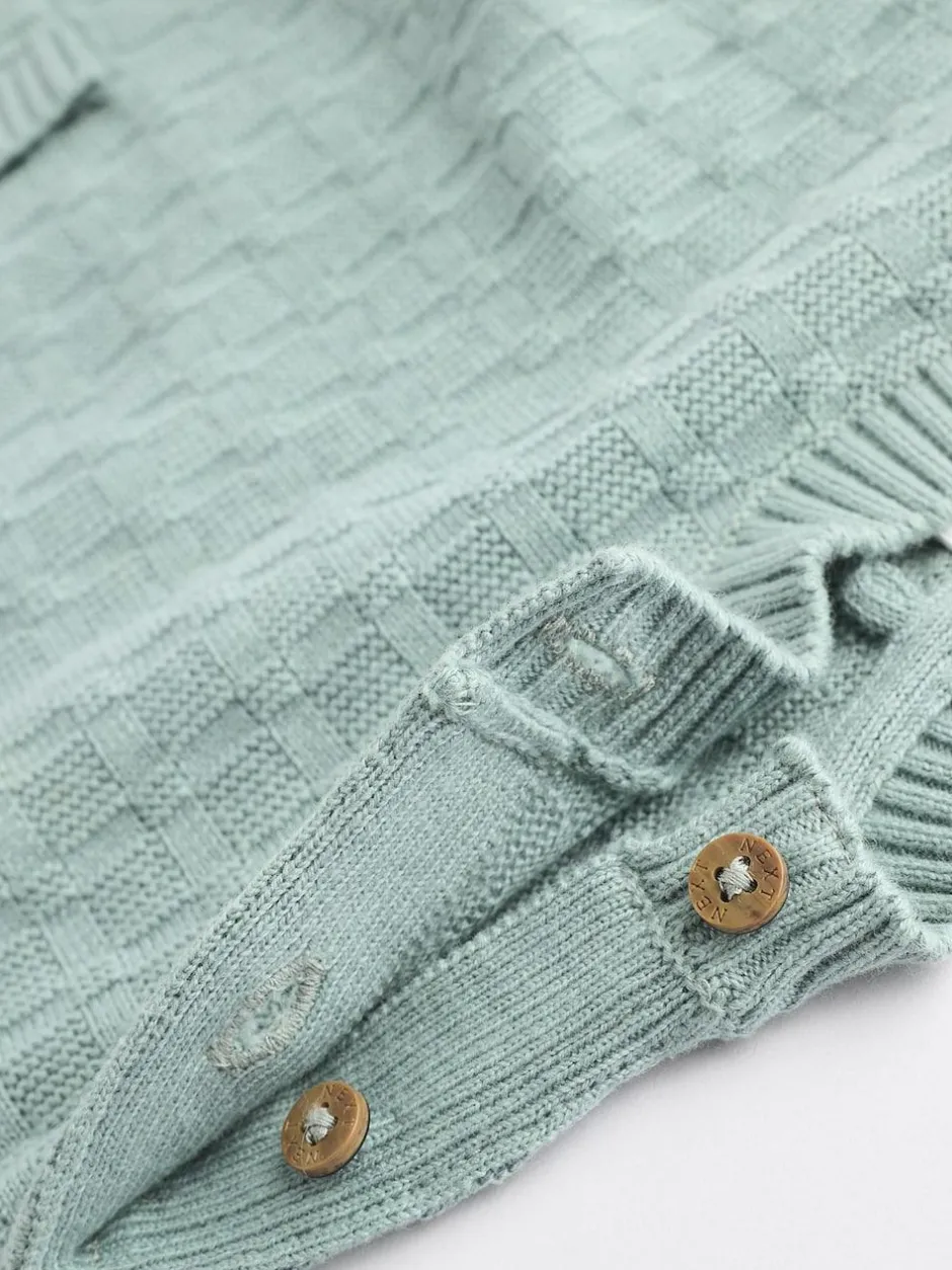 Next Baby Textured Knitted 100% Cotton Jumper and Leggings Set (0mths-3yrs) Mineral Online