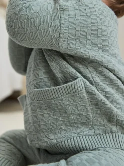 Next Baby Textured Knitted 100% Cotton Jumper and Leggings Set (0mths-3yrs) Mineral Online