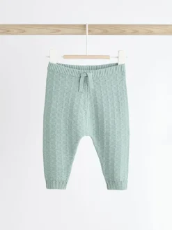 Next Baby Textured Knitted 100% Cotton Jumper and Leggings Set (0mths-3yrs) Mineral Online