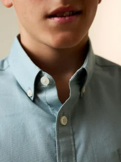 Next Mineral Green Single Oxford Shirt (3-16yrs) Clearance