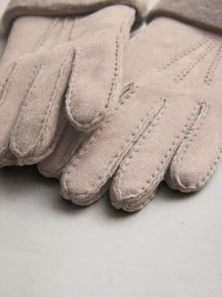 Next N. Premium Leather Sheepskin Gloves Mink Brown