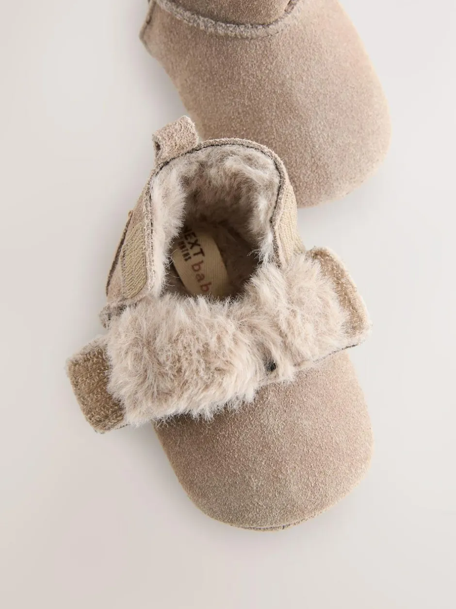 Next Suede Baby Pull-On Boots (0-24mths) Mink Brown Outlet