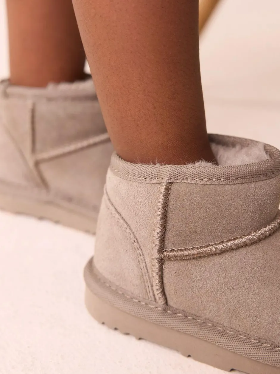 Next Mink Brown Water Repellent Standard Fit (F) Suede Pull On Boots Discount