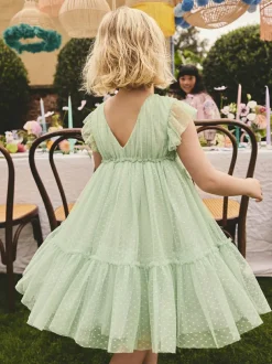 Next Mesh Flower Girl Dress (3-16yrs) Mint Green