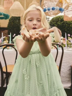 Next Mesh Flower Girl Dress (3-16yrs) Mint Green