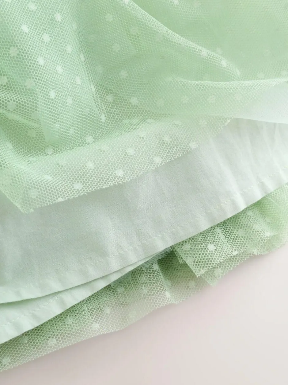 Next Mesh Flower Girl Dress (3-16yrs) Mint Green