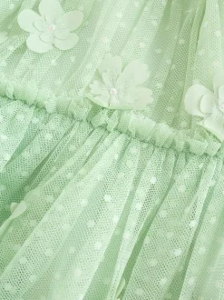 Next Mesh Flower Girl Dress (3-16yrs) Mint Green