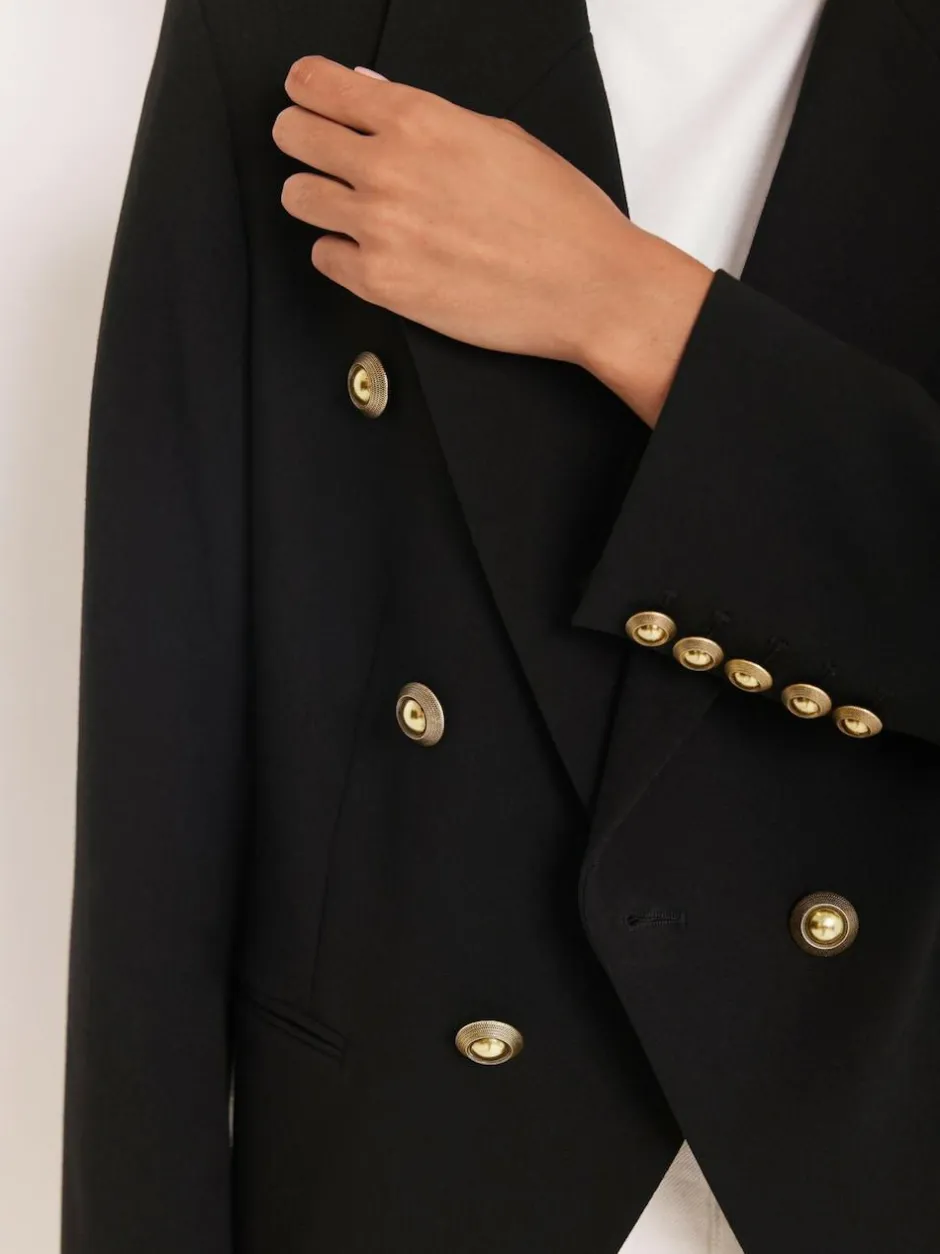 Mint Velvet Black Double Breasted Blazer New
