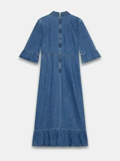 Mint Velvet Blue Indigo Denim Midi Shirt Dress Online