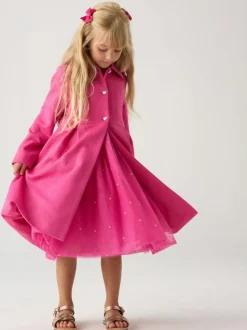 Miss Pink Jacquard Bows Jacket and Sequin Dress Set Hot