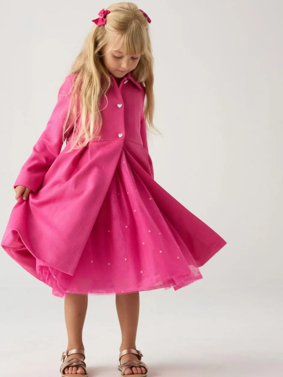 Miss Pink Jacquard Bows Jacket and Sequin Dress Set Hot