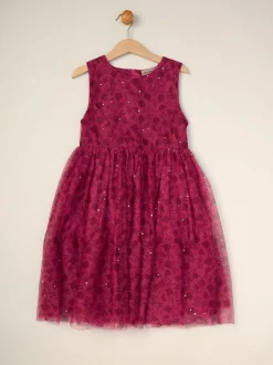 Miss Jacket with Tulle Appliqué and Printed Tulle Dress Set Hot