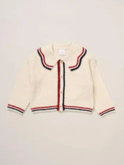 Miss True Knit White Cardigan with Check Skirt Outlet