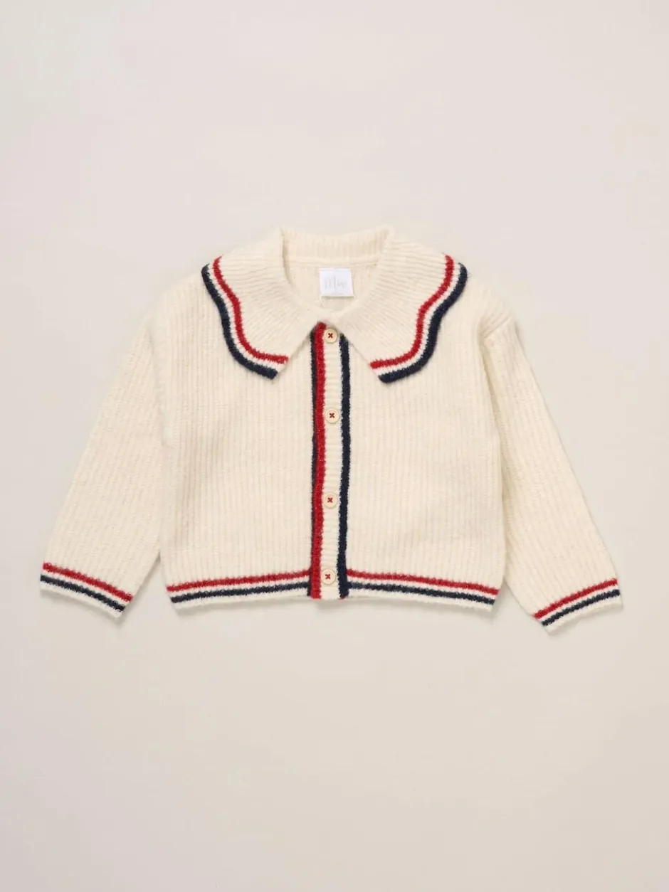 Miss True Knit White Cardigan with Check Skirt Outlet
