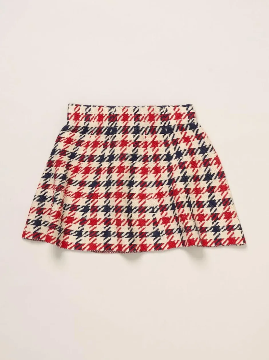 Miss True Knit White Cardigan with Check Skirt Outlet