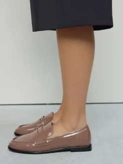 Next Forever Comfort® Round Toe Penny Loafers Mocha Brown Clearance