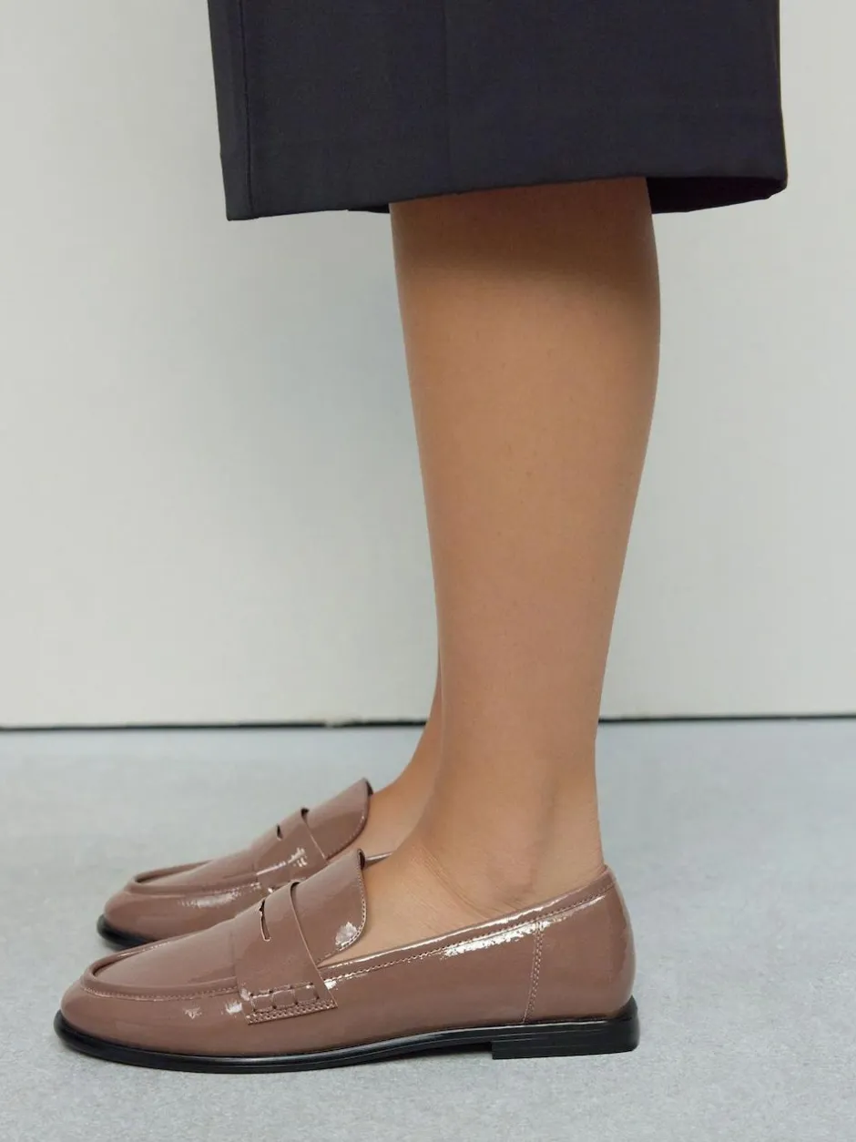 Next Forever Comfort® Round Toe Penny Loafers Mocha Brown Clearance