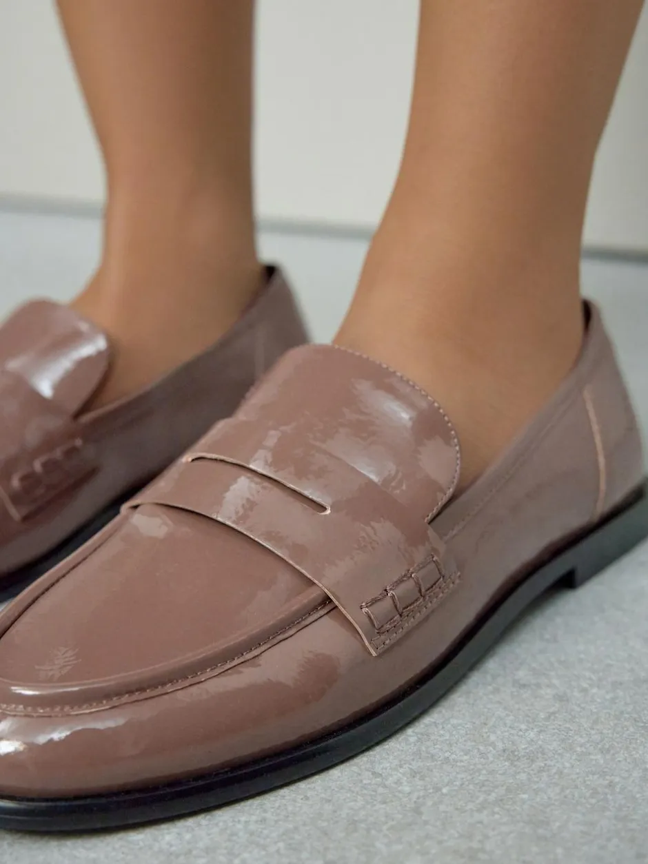 Next Forever Comfort® Round Toe Penny Loafers Mocha Brown Clearance