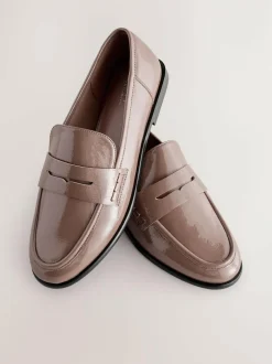 Next Forever Comfort® Round Toe Penny Loafers Mocha Brown Clearance