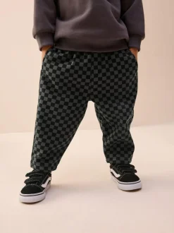 Next Mono Checkerboard Single Wide Leg Jersey Joggers (3mths-7yrs) Outlet