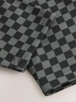 Next Mono Checkerboard Single Wide Leg Jersey Joggers (3mths-7yrs) Outlet