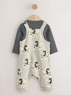 Next Jersey Dungarees And Bodysuit Baby Set (0mths-2yrs) Mono Dog