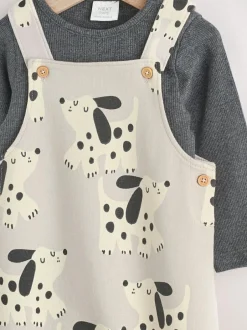Next Jersey Dungarees And Bodysuit Baby Set (0mths-2yrs) Mono Dog