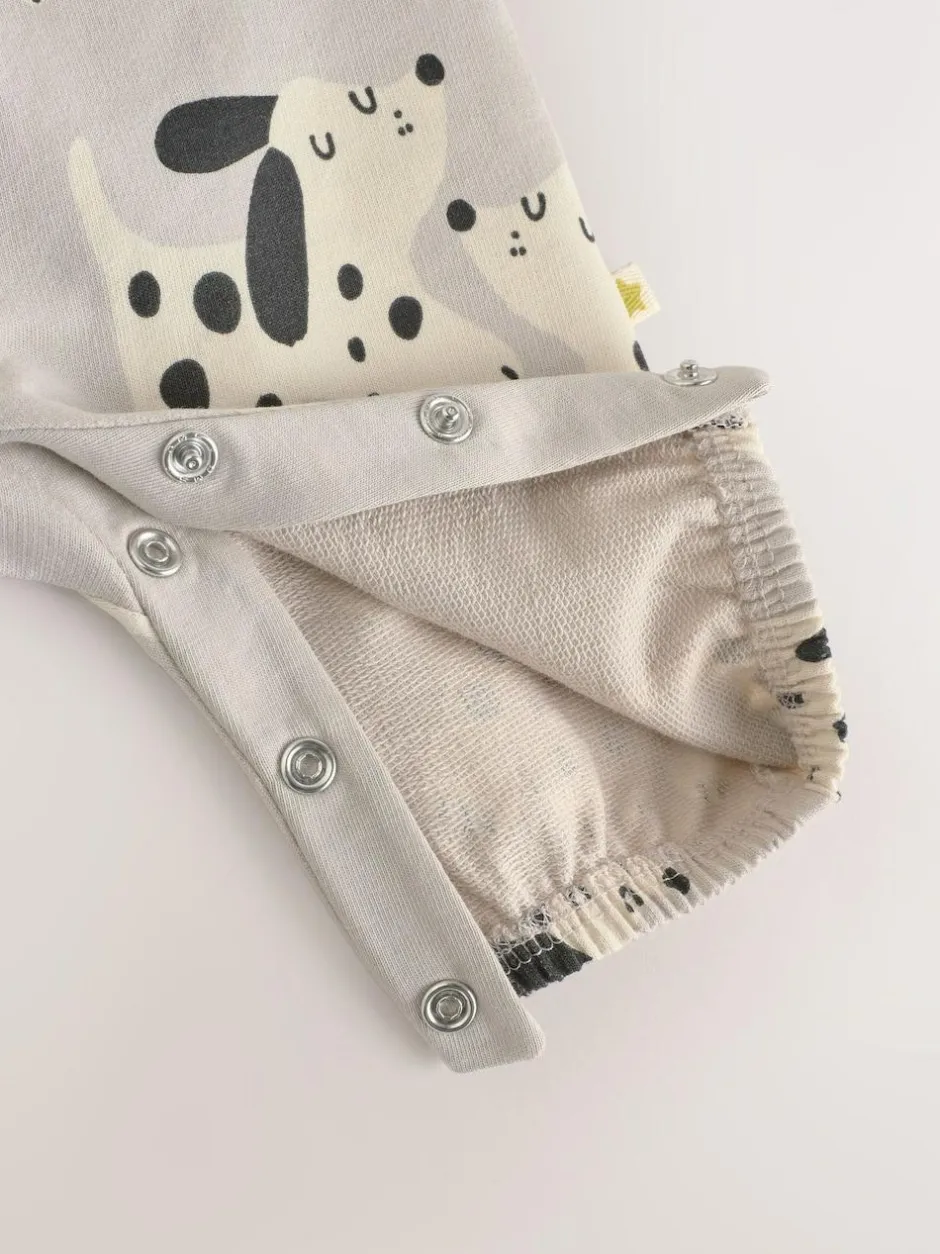 Next Jersey Dungarees And Bodysuit Baby Set (0mths-2yrs) Mono Dog