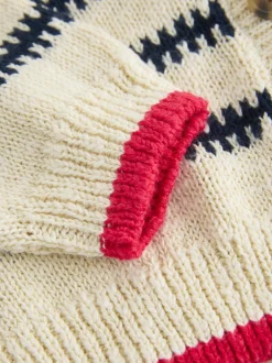 Next Mono Stripe V-Neck Stitch Cardigan (3-16yrs)