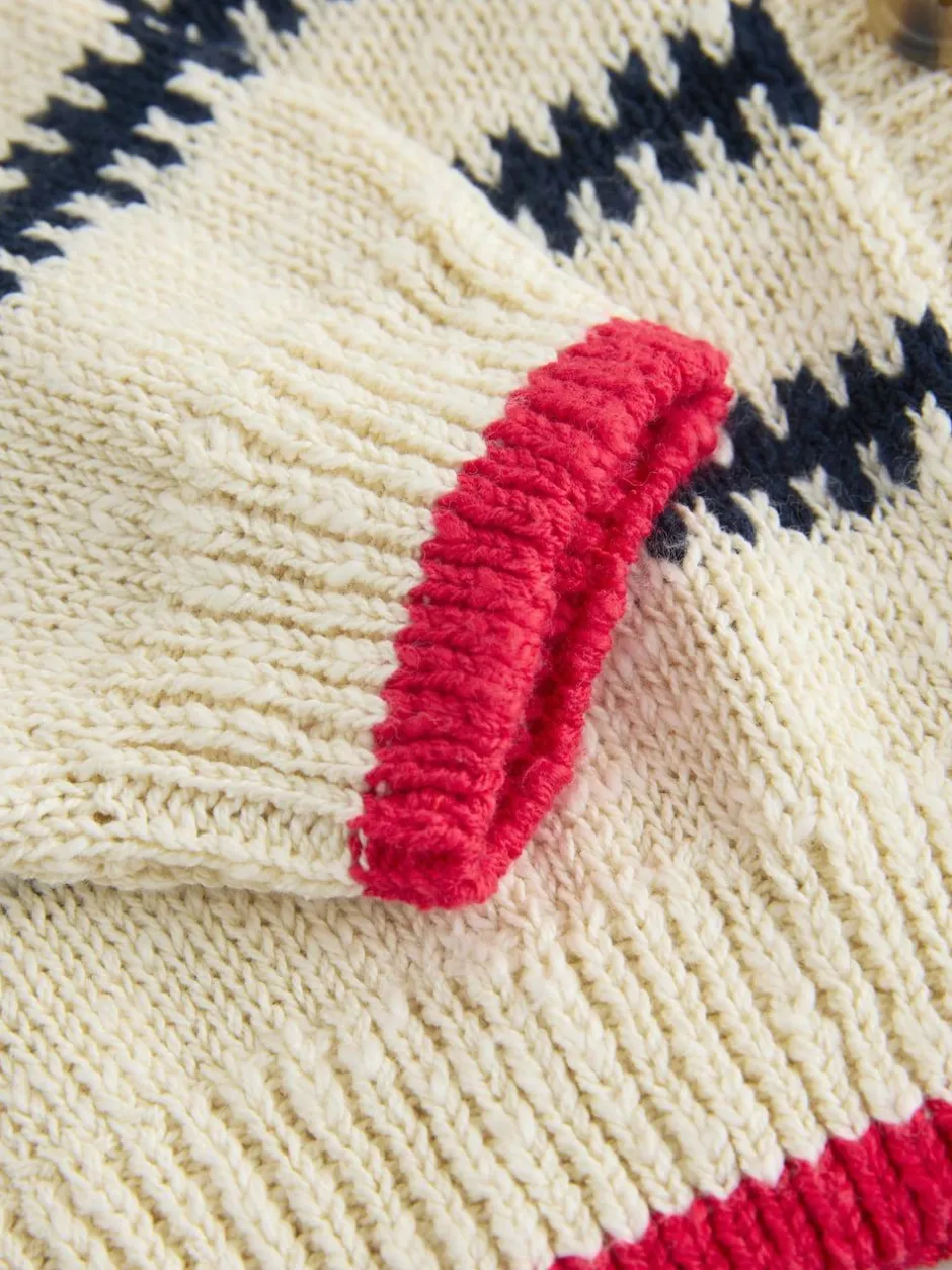 Next Mono Stripe V-Neck Stitch Cardigan (3-16yrs)