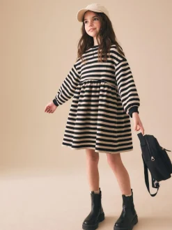 Next Monochrome Cosy Rib Jumper Dress (3-16yrs) Hot