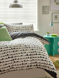 Next Monochrome Cotton Printed Bedding Duvet Cover and Pillowcase Set Best