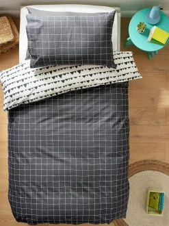Next Monochrome Cotton Printed Bedding Duvet Cover and Pillowcase Set Best