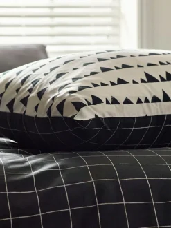 Next Monochrome Cotton Printed Bedding Duvet Cover and Pillowcase Set Best